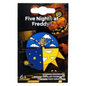 Loungefly Five Nights at Freddy's Sun and Moon Spinning Enamel Pin GameStop NEW